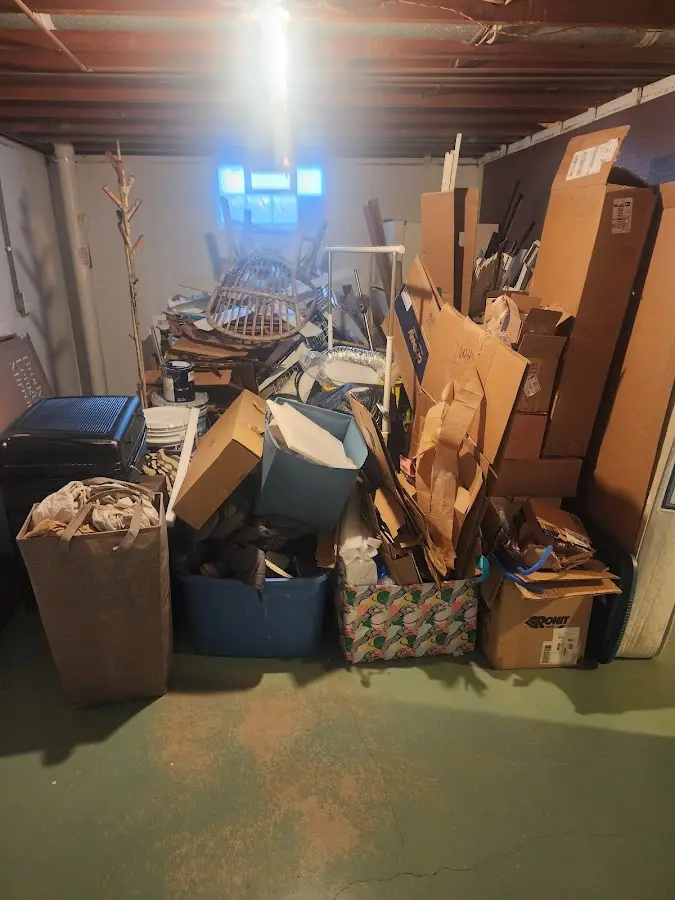 Roll-off dumpster container at job site for Yard Waste Dumpster Rental in Louisville